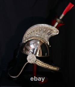 Brass French Cuirassier Officer's Helmet Napoleon Style Helmet w Stand