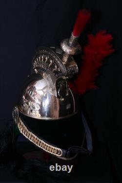 Brass French Cuirassier Officer's Helmet Napoleon Style Helmet w Stand