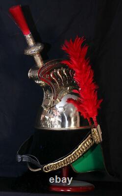 Brass French Cuirassier Officer's Helmet Napoleon Style Helmet w Stand