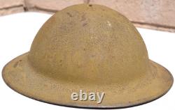 British Army Wwi Steel Combat Helmet In Excellent All Original Conditions Size 7