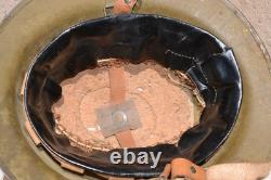 British Army Wwi Steel Combat Helmet In Excellent All Original Conditions Size 7