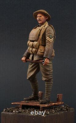 British Trench Raider WWI-Pro Built & Painted Resin Figure 75mm (1/24)