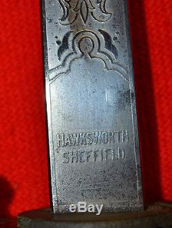 British WW1 (George V) Infantry Officer's Sword Engraved Maker Hawksworth