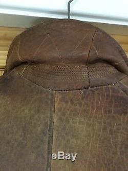 British WW1 Royal Flying Corps Aviators Brown Leather Flying Coat