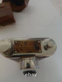 British WWI Flashlight in leather holder The Orilux