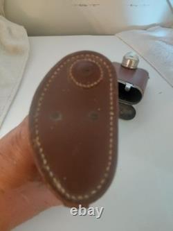 British WWI Flashlight in leather holder The Orilux