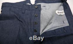 Bronson Retro 1917 US Navy Pants WWI Uniform White Listed Jeans Selvedge Denim
