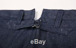 Bronson Retro 1917 US Navy Pants WWI Uniform White Listed Jeans Selvedge Denim