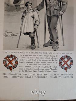 Bruce Bairnsfather poster chailey heritage craft schools charity poster