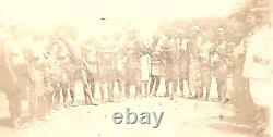 C1920 African Troops With Guns Tribe Posing Us Navy Wwi Era Rppc Postcard 43-166