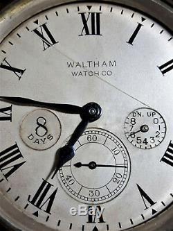 CHRONOMETER/ DECK WATCH'WALTHAM WATCH CO', USA 8 DAY 15 JEWEL c1912