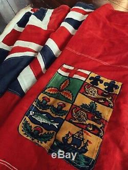 C. 1914-1918 Antique WWI era Canadian 4 Province Red Ensign Flag Canada Vintage