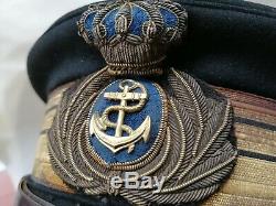 Cappello berretto capitano regia marina san marco rsi 1910 cap Navy hat ww1