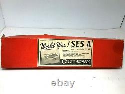 Carter Craft Models World War 1 SE5-A Balsa Wood Model Mint in Box Unbuilt