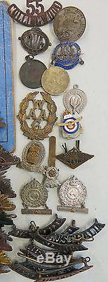 Collection of Australian Military WWI & WWII Rising Sun Badges Pay Book and more
