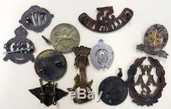 Collection of Australian Military WWI & WWII Rising Sun Badges Pay Book and more