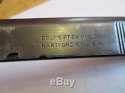 Colt 1911 Slide. 45 Auto WWI Army Rear Pony Early 1918 Late 1917 See Pictures