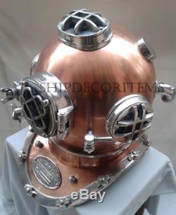 Copper Antique Divers Diving Helmet US Navy Mark V Boston DECORATIVE Marine Gift