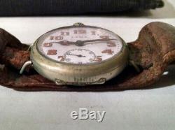 Cyma WWI Military Trench Wrist Watch Converted Pocket Watch 1918