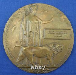 Death Penny Plaque King's Own Yorkshire Light Infantry Private WAITE