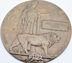 Death Penny Plaque King's Own Yorkshire Light Infantry Private WAITE
