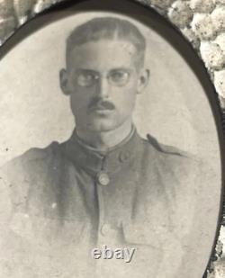 EARLY 1917 WWI U. S. ARMY AIR SERVICE PILOT WINGS Metal Photo Frame Photo WW1