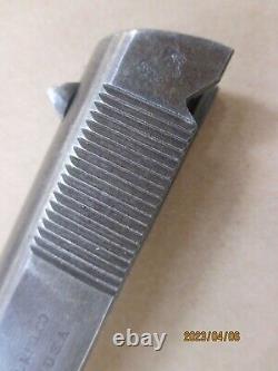 EARLY WWI COLT 1911 SLIDE with Serifs and 1911 Patent Date rear Horse