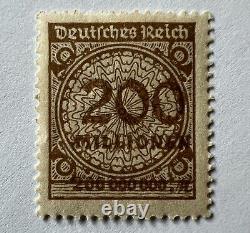 Error 1923 Germany 200m Stamp Inflation With Shift To The Right