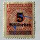 Error 1923 Germany Stamp #313/319 With Blotch Dots $5,000,000,000 Inflation