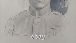 Exquisite WWI Pencil Drawing Of Soldier Artist Signed Ned Steel