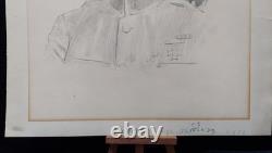 Exquisite WWI Pencil Drawing Of Soldier Artist Signed Ned Steel