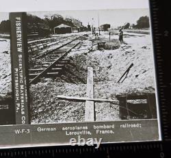 Fisherview Glass Stereoview Photos Slides WWI World War 1 Set of 15 with Boxes WW1