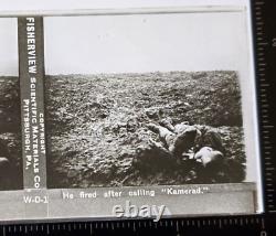 Fisherview Glass Stereoview Photos Slides WWI World War 1 Set of 15 with Boxes WW1