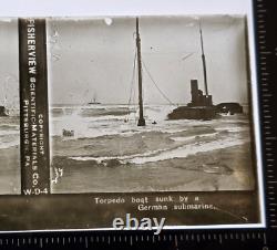 Fisherview Glass Stereoview Photos Slides WWI World War 1 Set of 15 with Boxes WW1