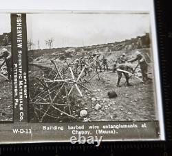 Fisherview Glass Stereoview Photos Slides WWI World War 1 Set of 15 with Boxes WW1