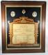 Framed World War One British Military Memorial Piece Scottish Regts Edinburgh