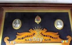 Framed World War One British Military Memorial Piece Scottish Regts Edinburgh
