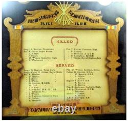 Framed World War One British Military Memorial Piece Scottish Regts Edinburgh