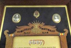 Framed World War One British Military Memorial Piece Scottish Regts Edinburgh