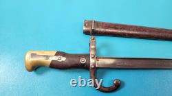 French Military Model 1874 Gras Rifle Bayonet Sword & Scabbard TR1677