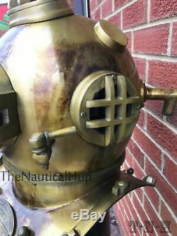 Full size 18 diving helmet deep sea boston mark v US NAVY style divers Gift