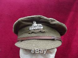 GENUINE & ORIGINAL WW1 BRITISH ARMY 1917 PATTERN KHAKI WOOL TRENCH CAP RARE