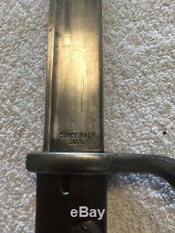 GERMAN BAYONET GREEK KNIFE M1914 Imperial bavarian troops WW1 exc. Collector item