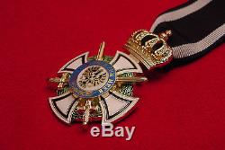 GERMAN EMPIRE/PRUSSIA WWI ROYAL HOUSE ORDER OF HOHENZOLLERN KNIGHT WithSWORDS