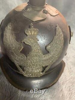 GERMAN PICKELHAUBE Metal HELMET ORIGINAL WW1 PRUSSIAN