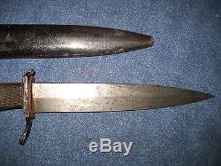 GERMAN WW1 TRENCH FIGHTING KNIFE DAGGER WITH SCABBARD