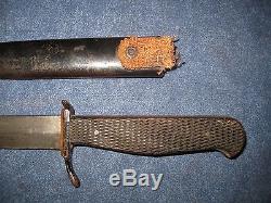 GERMAN WW1 TRENCH FIGHTING KNIFE DAGGER WITH SCABBARD