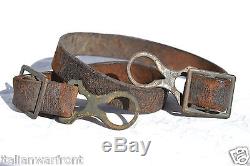 GERMAN WWI ORIGINAL M16 M17 OR SPIKE HELMET PICKELHAUBE LEATHER CHINSTRAP WW1
