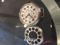Gents solid silver WW1 officers trench wrist watch circa 1918