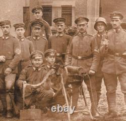German Freikorps Machine Gun Wound Badge Real Photo Postcard Post WWI